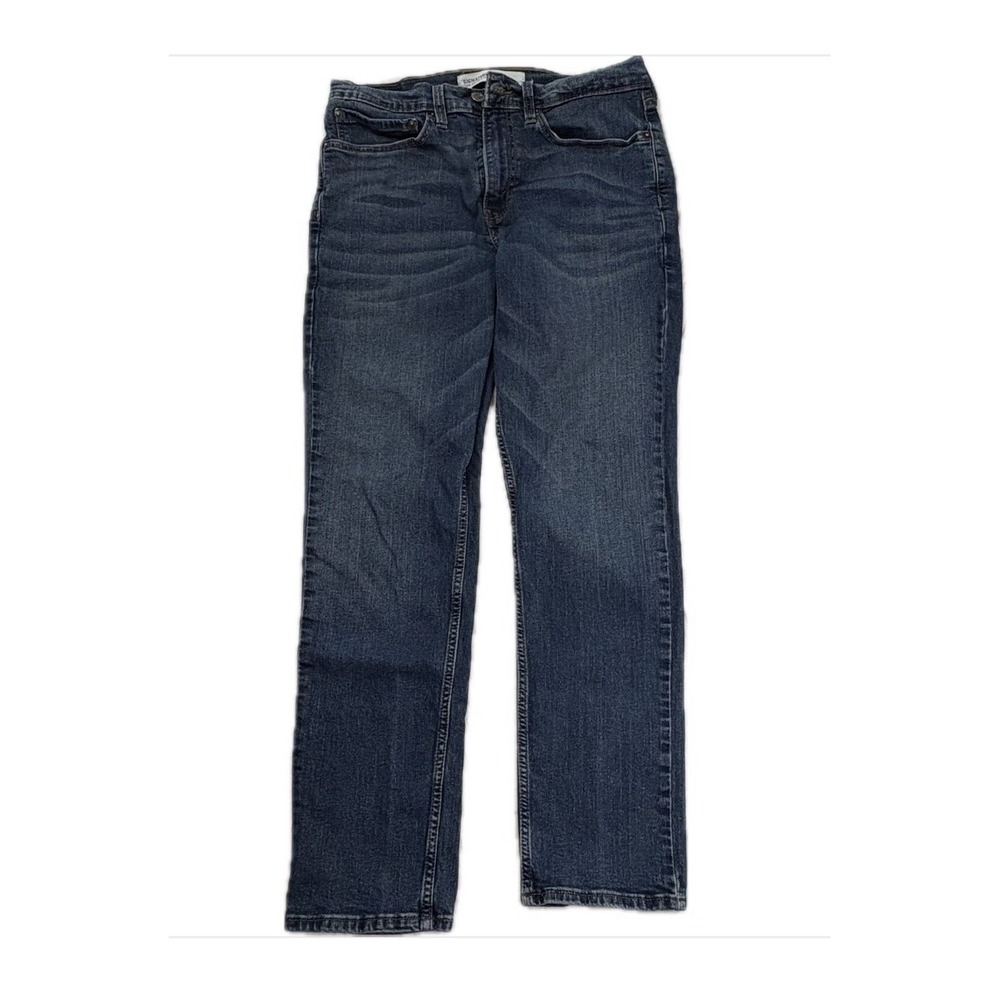 Levis Signature Jeans Mens 34x30 Blue Denim Slim 37S Bootcut Western Work